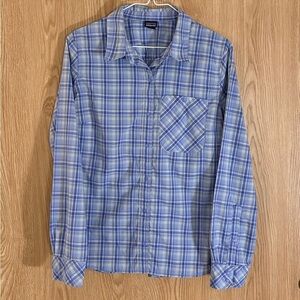 Patagonia Blue Plaid Button-Down Shirt